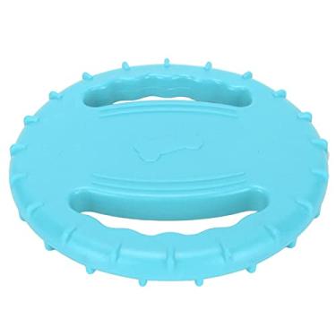 Imagem de Alomejor Frisbee para Cães, Brinquedo de Disco Voador para Cães, Frisbee de Borracha Flexível Com Barulho e Design Oco para Grandes, Treinamento Ao Ar Livre (Azul celeste)