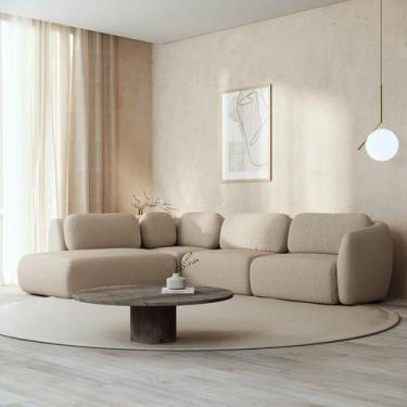 Imagem de Sofá Modular 4 Lugares Com Sumiê Orla CabeCasa MadeiraOriginals - Cabe