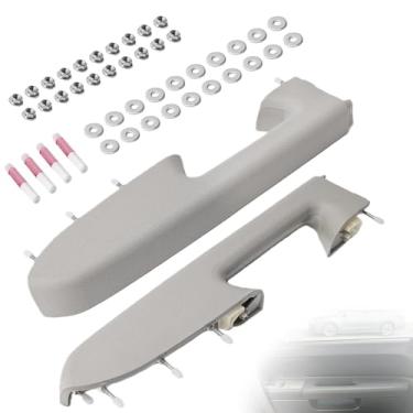 Imagem de LLYZFED 22818466 22818471 Kit de reparo de braço dianteiro esquerdo e direito par cinza adequado para Chevy Silverado/GMC Sierra 1500 2500HD 3500HD 2010–2014 Apoio de braço de painel de porta com alça