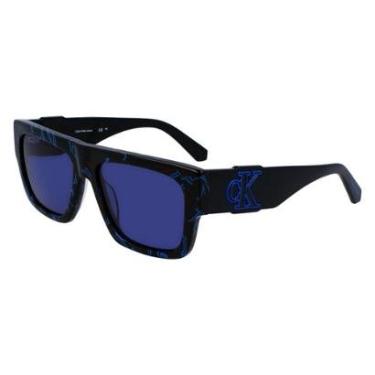 Imagem de Óculos de Sol Calvin Klein Jeans CKJ23654S 400 - Azul 56-Masculino