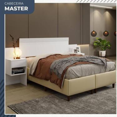 Imagem de Cabeceira Extensivel Master com 2 Mesas de Cabeceiras 2 Gavetas Benetil Moveis