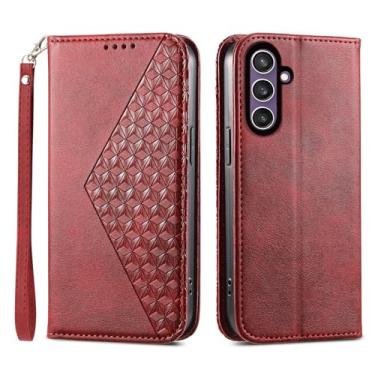 Imagem de Asuwish Capa de telefone para Samsung Galaxy S23 FE 5G capa carteira com protetor de tela de vidro temperado flip alça de pulso porta-cartão de crédito suporte robusto Folio Cell S 23 EF S23FE 23S