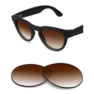 Imagem de BLAZERBUCK Lentes de substituição fotocromáticas e polarizadas anti-sal para óculos de sol RayBan Meta Headliner RW4009 50 mm, Marrom dégradé - não polarizado, 0