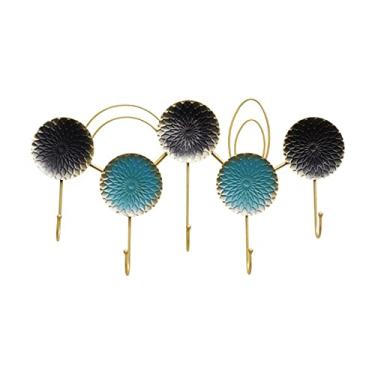 Imagem de KEG801302 Gancho de entrada para casaco e chapéu, moderno, suporte de parede, suporte de metal, cabideiro, quarto, portátil, ganchos para móveis de corredor