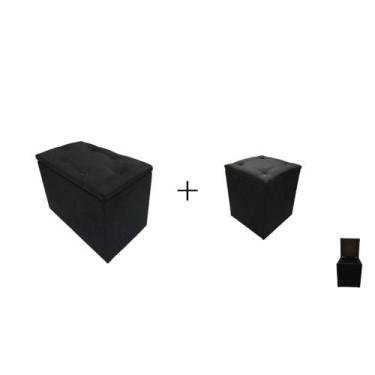 Imagem de Kit 2 Puff Báu Organizador Porta Brinquedos Decorativo - Mercadão dos 