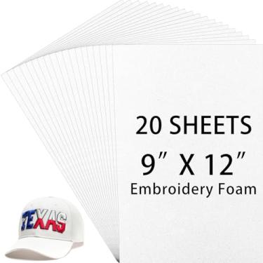 Imagem de Innconee 20 peças de folhas de espuma EVA bordadas de 3 mm para artes e artesanato de bordado 3D, projetos DIY, costura à mão, acolchoados, chapéus, fantasias de cosplay, travesseiros (branco, 23 x 30