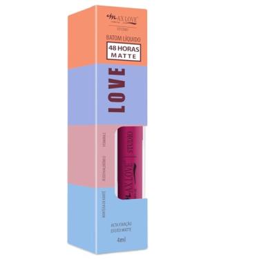 Imagem de Batom Líquido Matte 48H Max Love - Alta Pigmentação, Longa Duração, Cor 273, Maquiagem Boca, Cosméticos Max Love