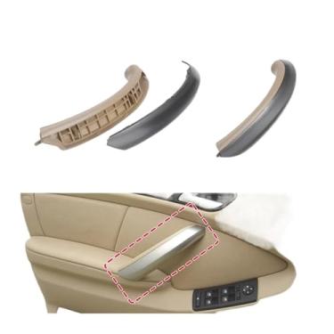 Imagem de Peças de decoração exterior do automóvel alça interna painel da porta puxar guarnição capa frente lado esquerdo Compatível com bmw x5 e53 1999-2006(Black FL)