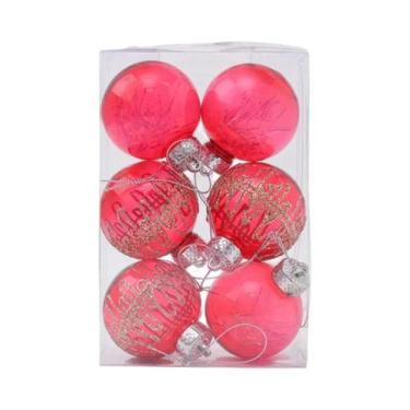 Imagem de Enfeites De Árvore De Natal 6/12 Peças Bolas Decorativas Penduradas Pa