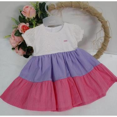 Imagem de Vestido Luxo Bebê Menina Verão Lessa Kids Rf 8033 - Lilás - G ( 6 - 9 MESES )-Feminino