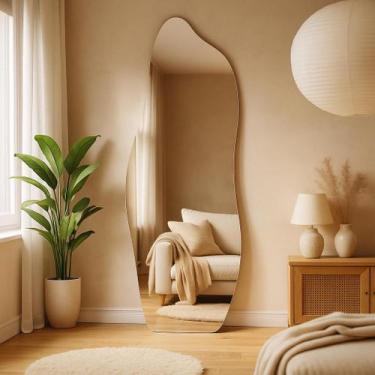 Imagem de Espelho 150X40cm Corpo Inteiro Decorativo Para Quarto Banheiro Sala Cl