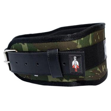 Imagem de Cinto Cinturão Musculação CARBON-FIT Fivela para academia lombar, Verd