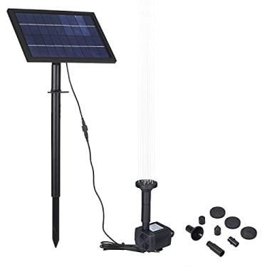 Imagem de Bomba de Fontenergia com Painel Solar Ajustável Kit DIY para Banhadouro Pássaros Aquário Pequeno Lago Jardim Pátio Gramado e Piscina