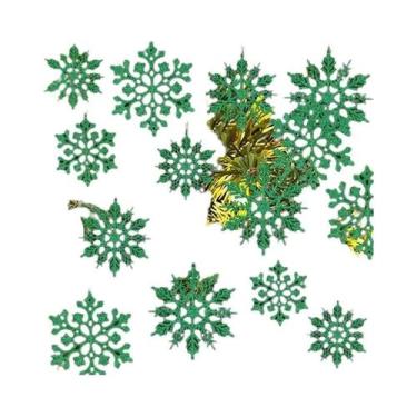 Imagem de Ornamentos De Natal Em Papel Em Forma De Floco De Neve De 12CM, 12 Peç