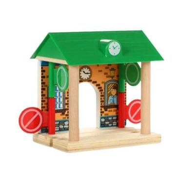 Imagem de Brinquedos De Trem De Madeira Para Crianças Com Acessórios De Ponte E 