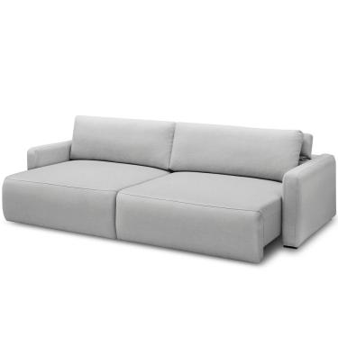 Imagem de Sofá Retrátil Reclinável Para Sala de Estar Living 240cm Sevilha F04 Bouclê Cinza - Lyam Decor