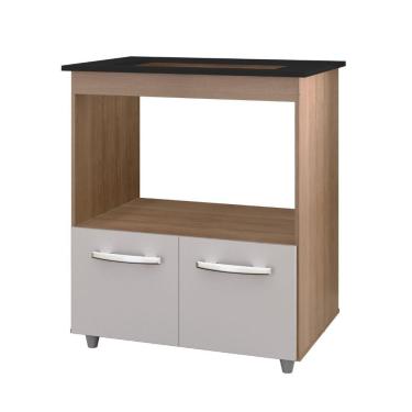 Imagem de Balcão Para Cooktop Elisa 5 Bocas 2 Portas Moblis Cor:savana Off White