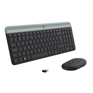 Imagem de Combo Teclado e Mouse sem fio Logitech MK470 com Design Slim - 920-009268-Unissex