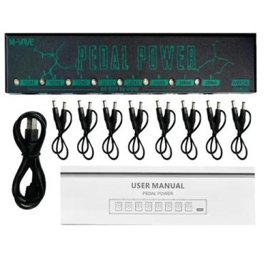 Imagem de Fonte De Alimentação Para Pedais De Guitarra 9V Com 8 Saídas Isoladas 