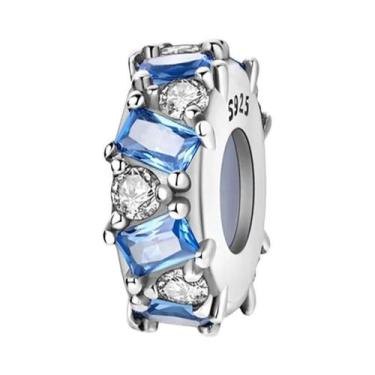 Imagem de Berloques De Silicone Com Zircônia Em Prata Esterlina 925 Para Pulseir