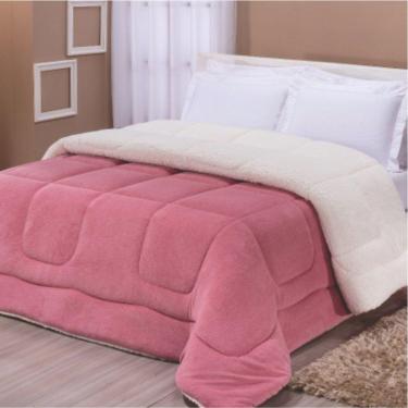 Imagem de Edredom Coberdrom Pryme Solteiro Sherpa E Manta - Rosa