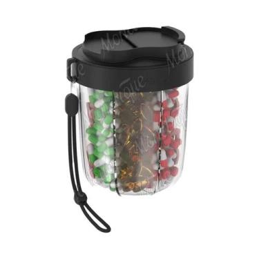 Imagem de Organizador De Pílulas Grande Com 7 Compartimentos, Container De Viage