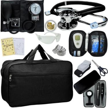 Imagem de Kit Enfermagem Cores Bolsa Top Premium + Medidor Glicose - Love Saude,