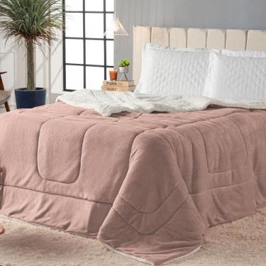 Imagem de Coberdrom Cobertor Sherpa Solteiro Soft Plush Lã de Carneiro Inverno -