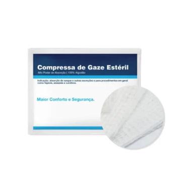 Imagem de Compressa de Gaze 7,5 x 7,5 Estéril 11 Fios c/ 10 Neve