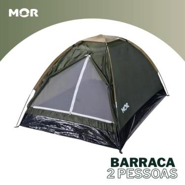 Imagem de Barraca Verde MOR Para 2 Pessoas Ideal para Camping Trilhas Pescaria c