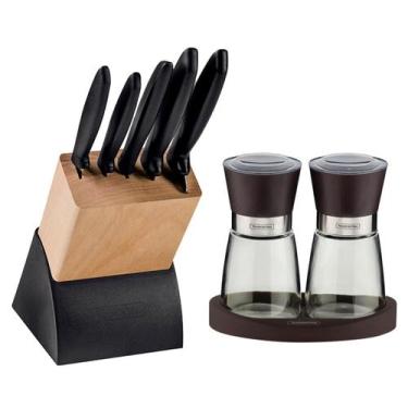Imagem de KIT - Faqueiro Plenus 6 Peças + 1 Moedor de Sal e Pimenta em Cerâmica 