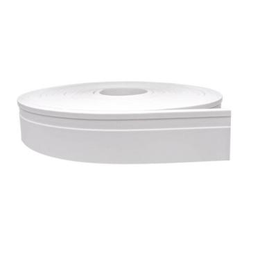 Imagem de Rodapé Autocolante Flexível Eva Frisado Reto 7x1,2cm Rolo 10m Branco -
