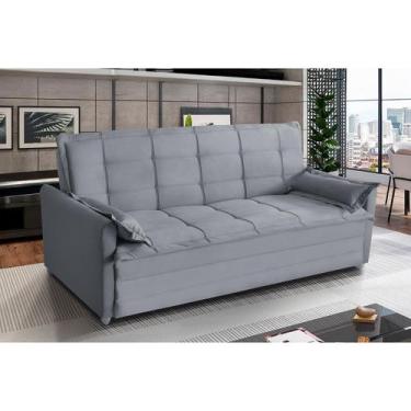 Imagem de Sofá Cama Vienna 3 Lugares 2,00m Suede - Sofá Casa, Cinza