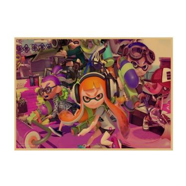 Imagem de Pintura em pôster Splatoon Vintage Anime Art 29,7x42cm