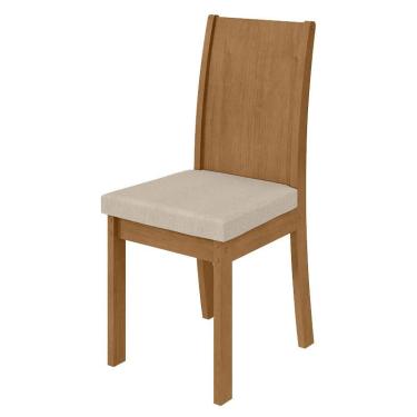 Imagem de Cadeira para Mesa de Jantar Athenas kit 02 Peças Linho Rinzai Bege Amêndoa Clean – Lopas