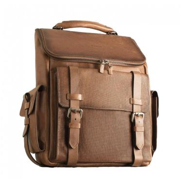 Imagem de Mochila Masculina para Laptop de Couro e Fecho Magnético, VELEZ, Marrom