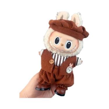 Imagem de Conjunto De Roupa Para Boneca Labubu De Vinil 17cm: Vestido De Bolinha