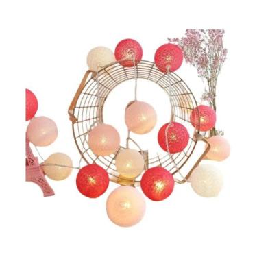 Imagem de Guirlanda De Luzes De Fada De Algodão Para Natal, Páscoa, Decoração De