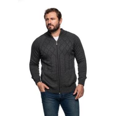 Imagem de Jaqueta Masculina Tricô Lã Mescla Dallas 7137-Masculino
