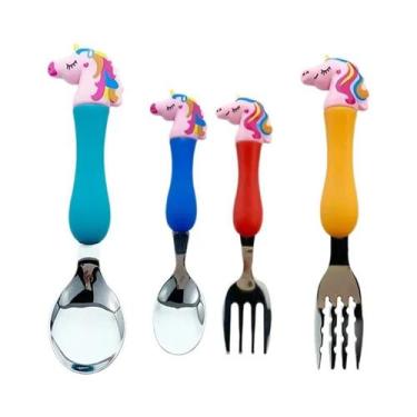 Imagem de Conjunto De Utensílios De Mesa Infantil Peppa Pig Unicórnio 4 Peças Ga