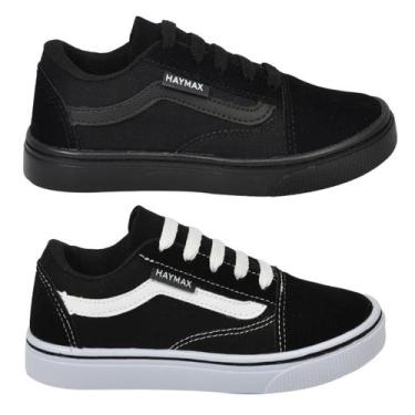 Imagem de Kit Dois pares de Tênis Casual Infantil Skate Escolar Unissex Haymax C