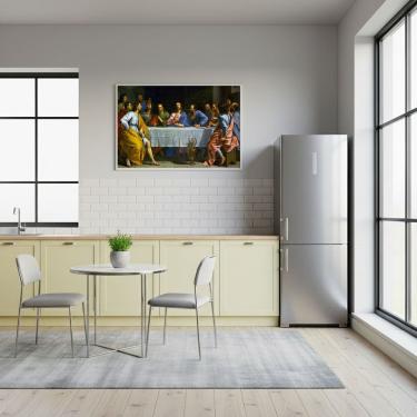 Imagem de Quadro Decorativo Ilustração da Santa Ceia - 50x70cm