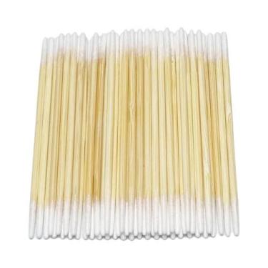 Imagem de Cotonetes De Microblading Com Ponta Afiada E Cabos De Madeira 7mm Para