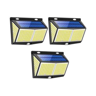 Imagem de Lâmpada Solar LED Externa Com 468 LEDs, Sensor De Movimento, À Prova d