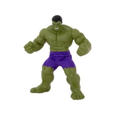 Imagem de Boneco Articulado Hulk Revolution 45 cm Vinil Mimo Toys, Verde, Marvel