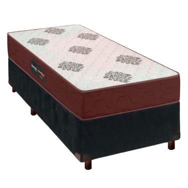 Imagem de Conjunto Cama Box Com Colchão Solteiro Inova D45 Inovaflex - Cinza