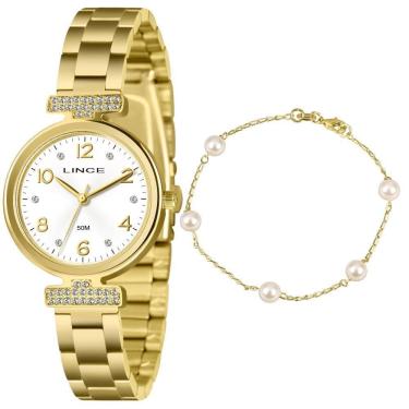 Imagem de Kit Relógio Lince Feminino LRGH305L30 K0L8B2KX