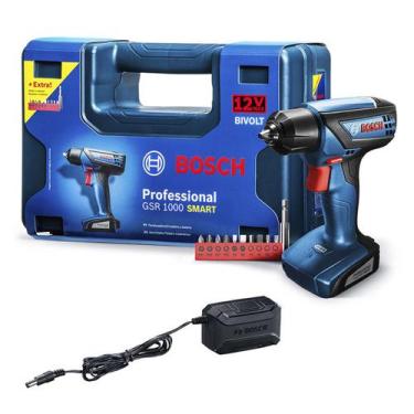 Imagem de Parafusadeira Furadeira Bateria 12V Com Maleta GSR1000 Smart Bosch, 12