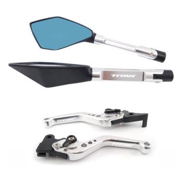 Imagem de Kit Manete Retrovisor Esportivo Titan 125 150 160 a disco - NoBrand, P