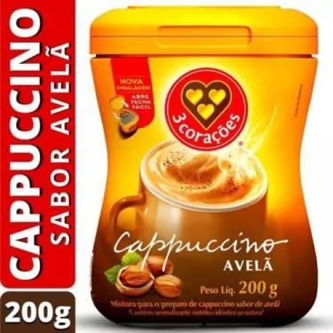 Imagem de Cappuccino solúvel Avelã Pote 200g 3 Corações - Congratulations Store